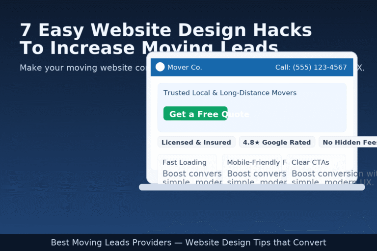 7 Easy Website Design Hacks to Increase Moving Leads