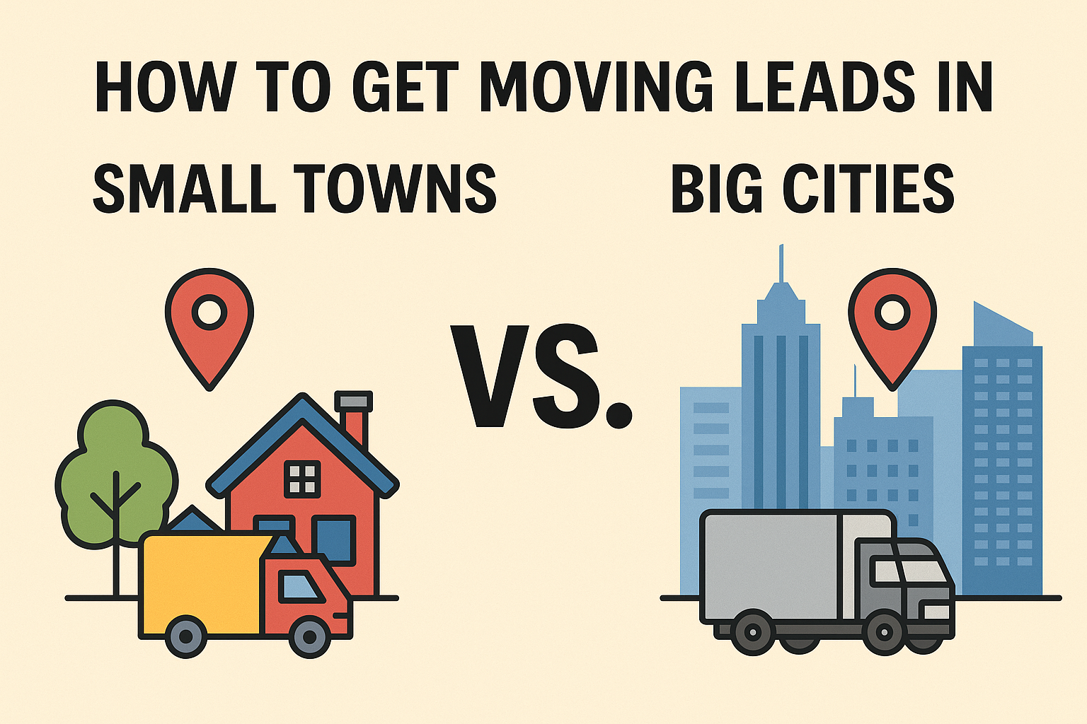 How to Get Moving Leads in Small Towns vs Big Cities