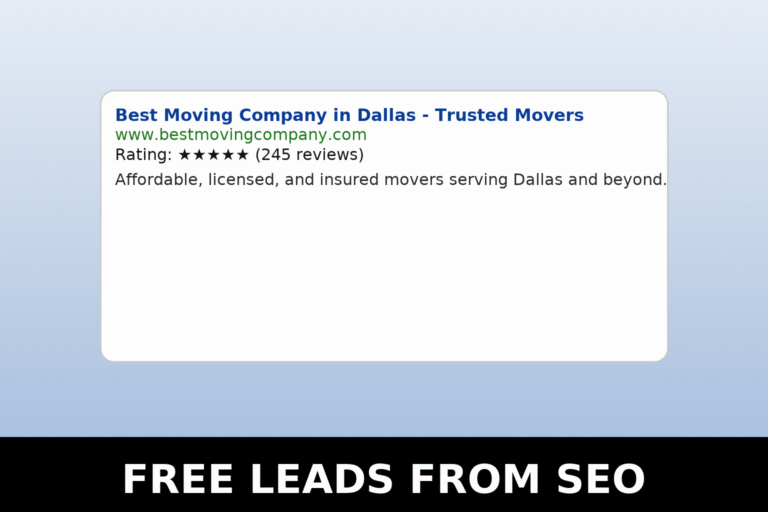 How SEO Can Deliver Free Moving Leads Month After Month