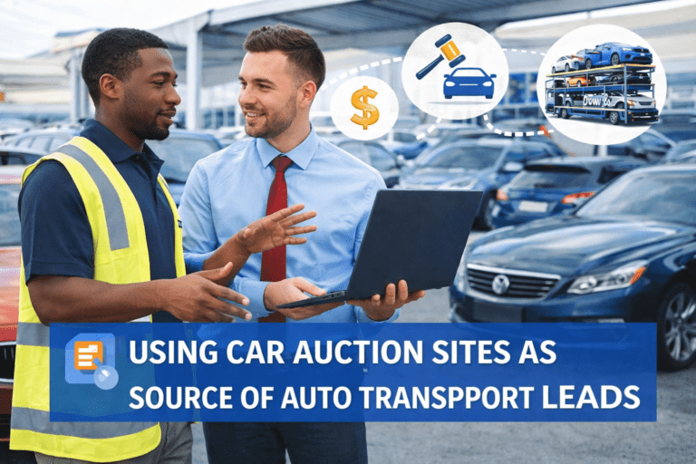 Using Car Auction Sites as a Source of Auto Transport Moving Leads