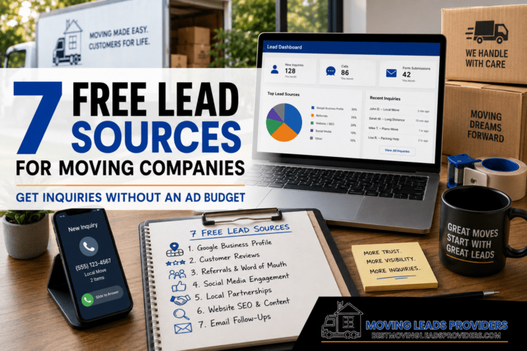 7 Free Lead Sources for Moving Companies: Build Steady Inquiries Without an Ad Budget